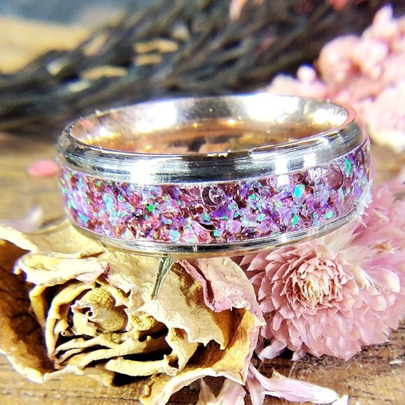 "Twilight" Ring with Red Opal & Red Garnet - Picture 3 of 7